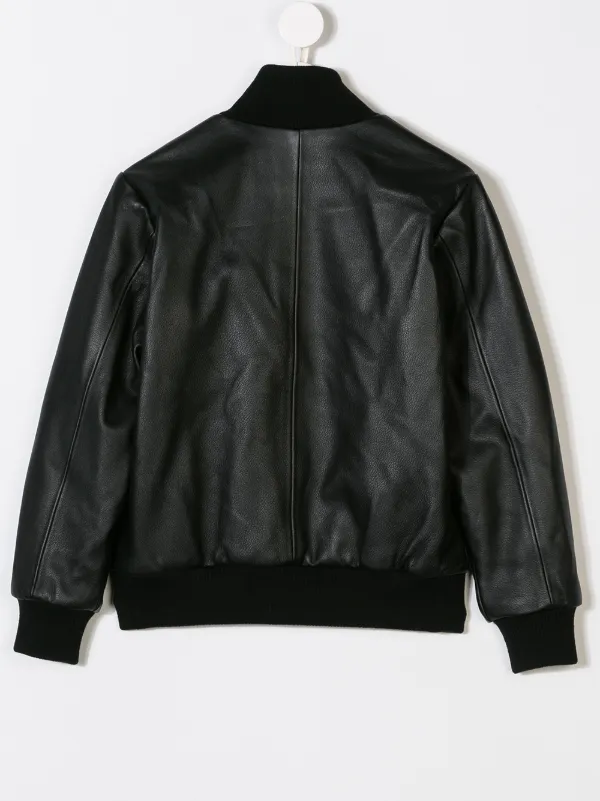 leather bomber jacket