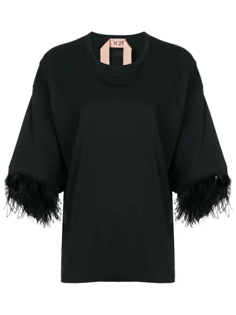 feather design t shirt