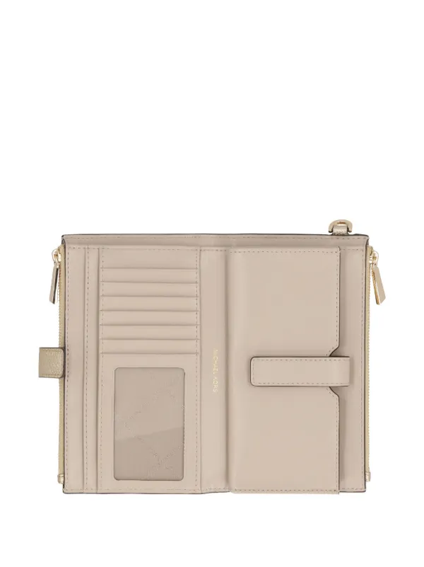 Michael Michael Kors Adele Double Zip Wristlet | Gold | FARFETCH