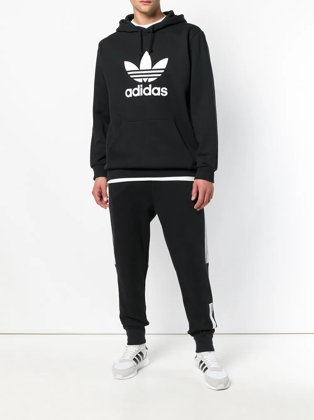 adidas klaverbladknoop hoodie Zwart
