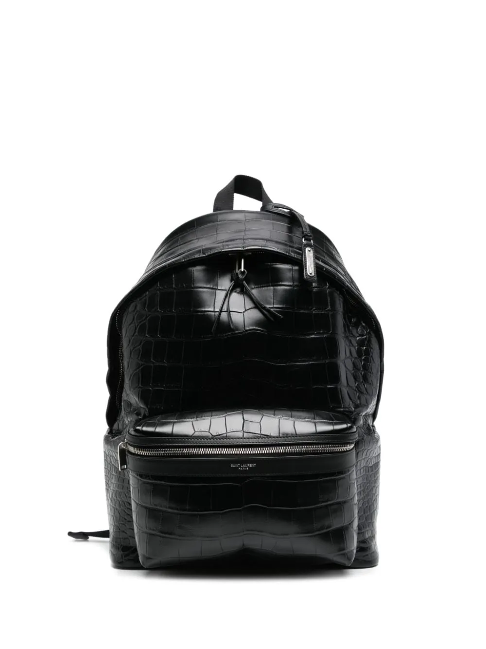Saint Laurent City Rucksack Mit Kroko Effekt Schwarz FARFETCH DE