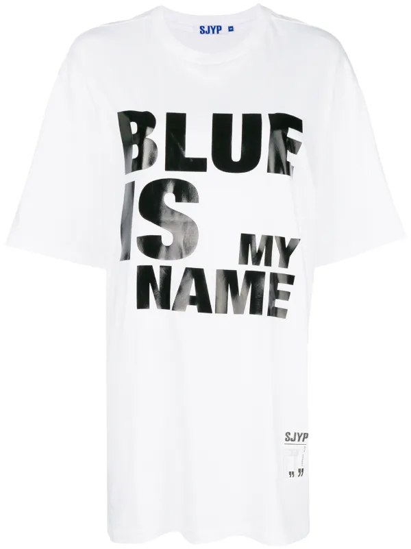 Sjyp Blue Is My Name T Shirt 75 Buy Aw18 Online Fast Global
