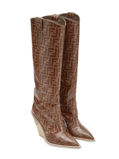 fendi black cowboy boots