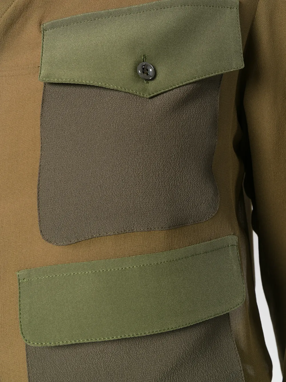 Altuzarra dichtgeknoopte blouse Groen