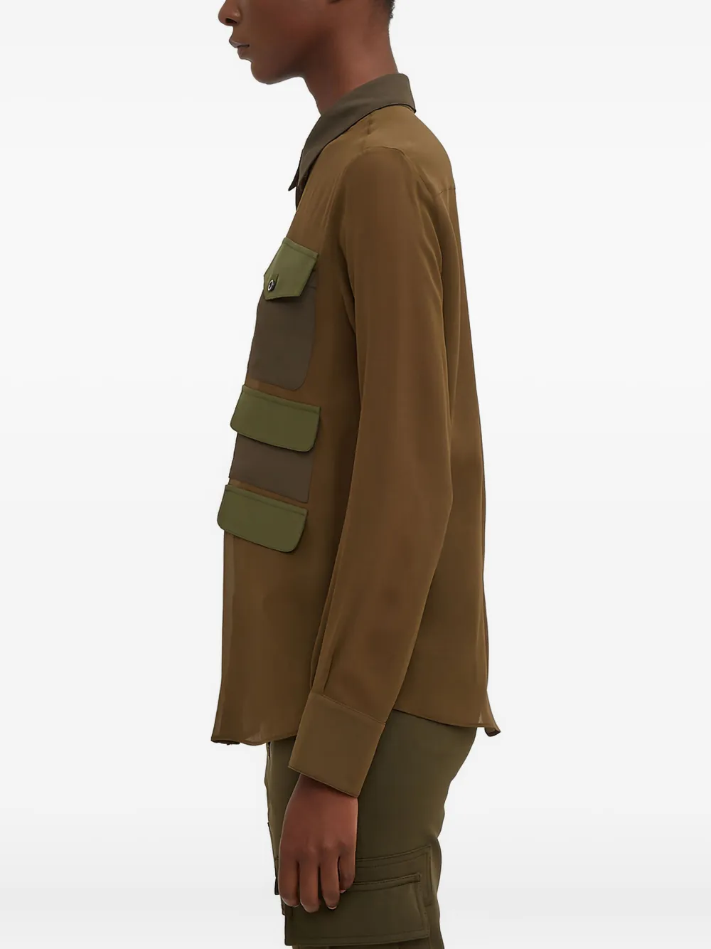 Altuzarra dichtgeknoopte blouse Groen