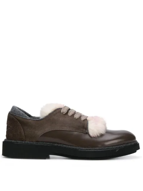 Lorena Antoniazzi fur-trimmed shoes