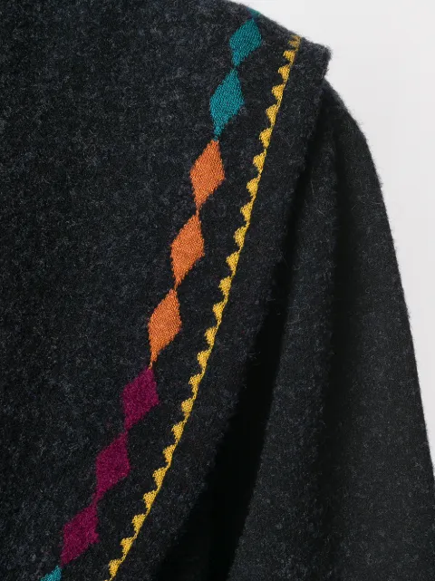 Etro Patterned Tie Cardigan In Black