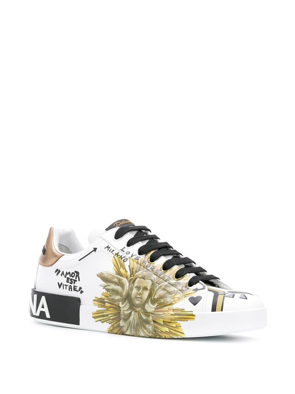 Shop Dolce & Gabbana Amore est Vitae printed sneakers with Express ...