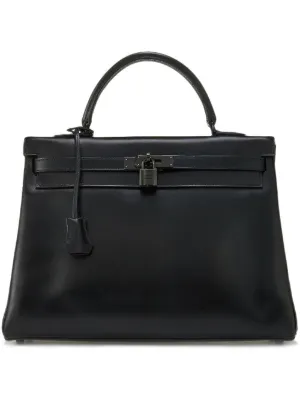 Hermes Vintage Farfetch Hermès Vintage So Black 35cm Kelly Bag