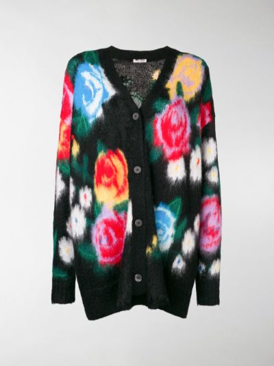 miu miu floral cardigan