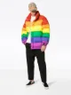 Image 2 of Burberry rainbow feather down puffer jacket