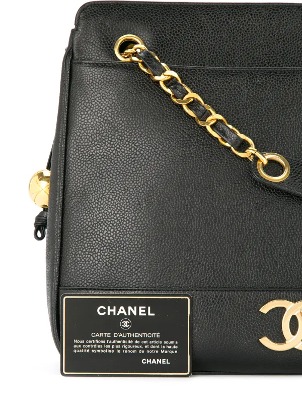CHANEL Pre-Owned 1994-1996 Interlocking CCs Shoulder Bag | Black