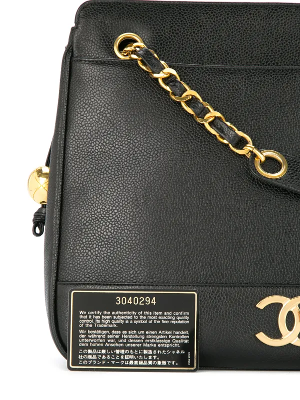 CHANEL Pre-Owned 1994-1996 Interlocking CCs Shoulder Bag | Black