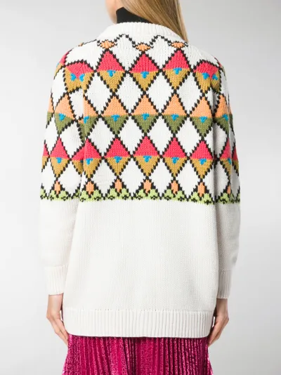 Miu Miu geometric intarsia cardigan 