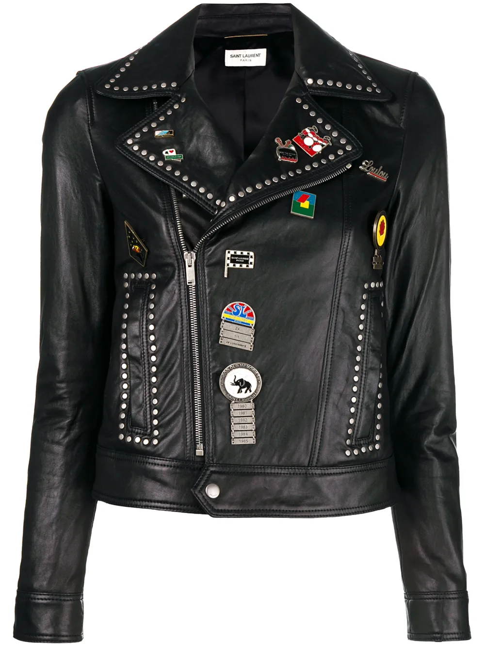saint laurent studded leather jacket