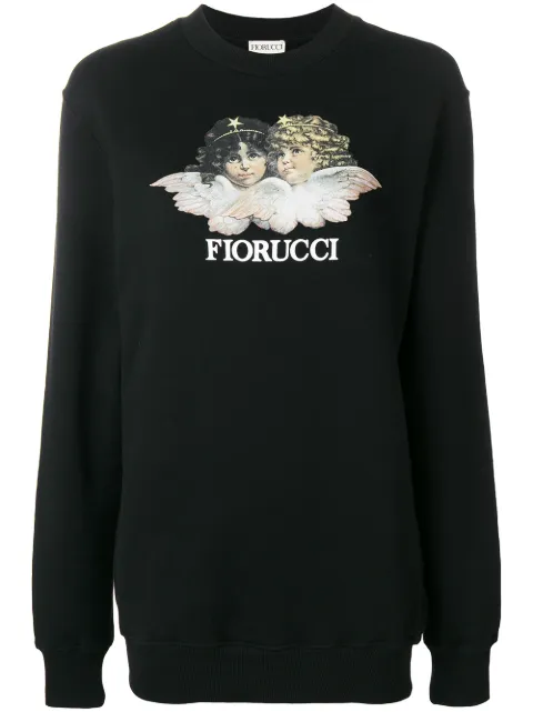 FIORUCCI FIORUCCI LOGO PRINT SWEATER - BLACK