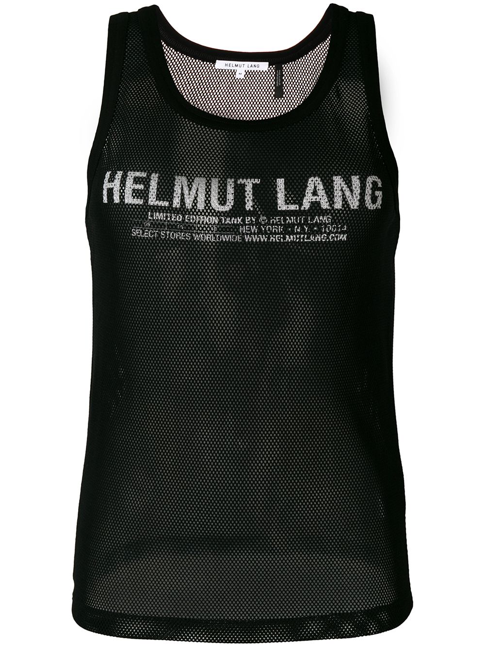 фото Helmut Lang сетчатая майка с логотипом