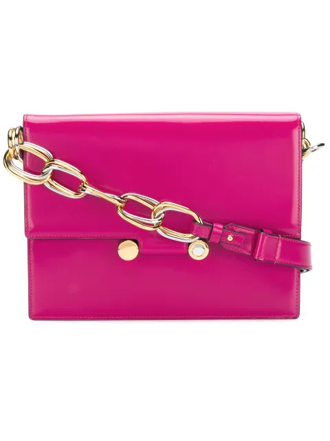 MARNI MARNI CHUNKY CHAIN SHOULDER BAG - PINK