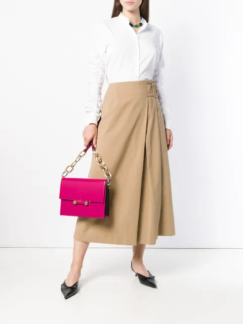 Marni Chunky Chain Shoulder Bag - Pink