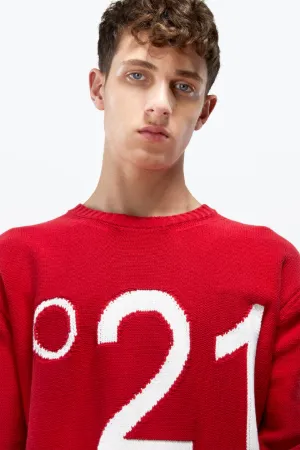 Oversized Logo-Intarsia Sweater