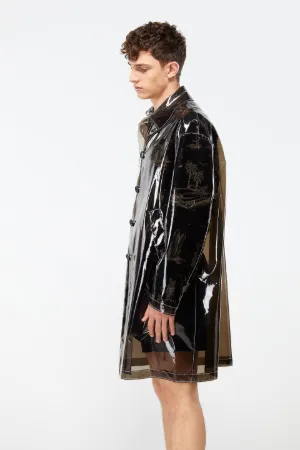 transparent pvc-effect raincoat in 