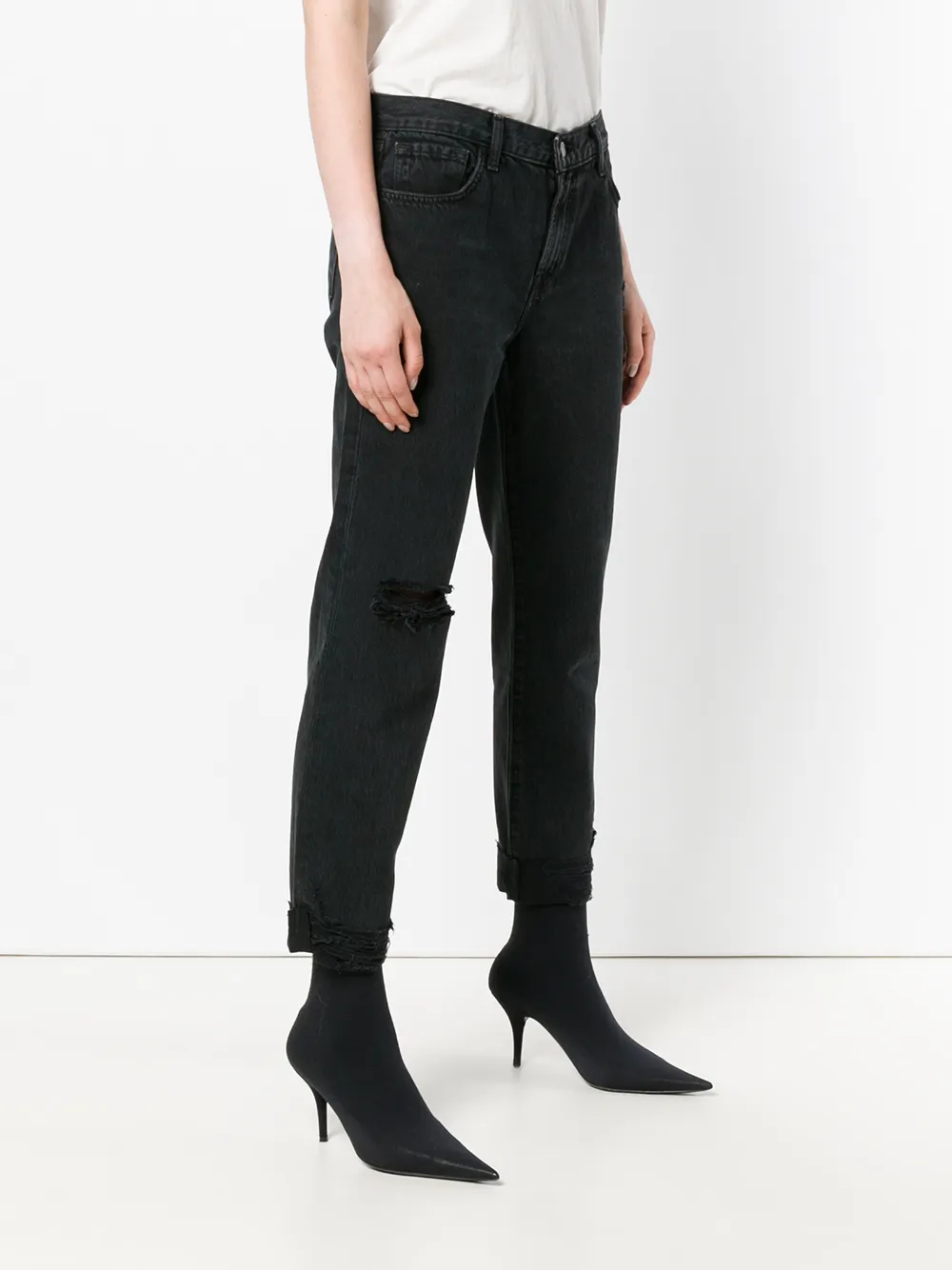 фото J Brand cropped slim-fit jeans