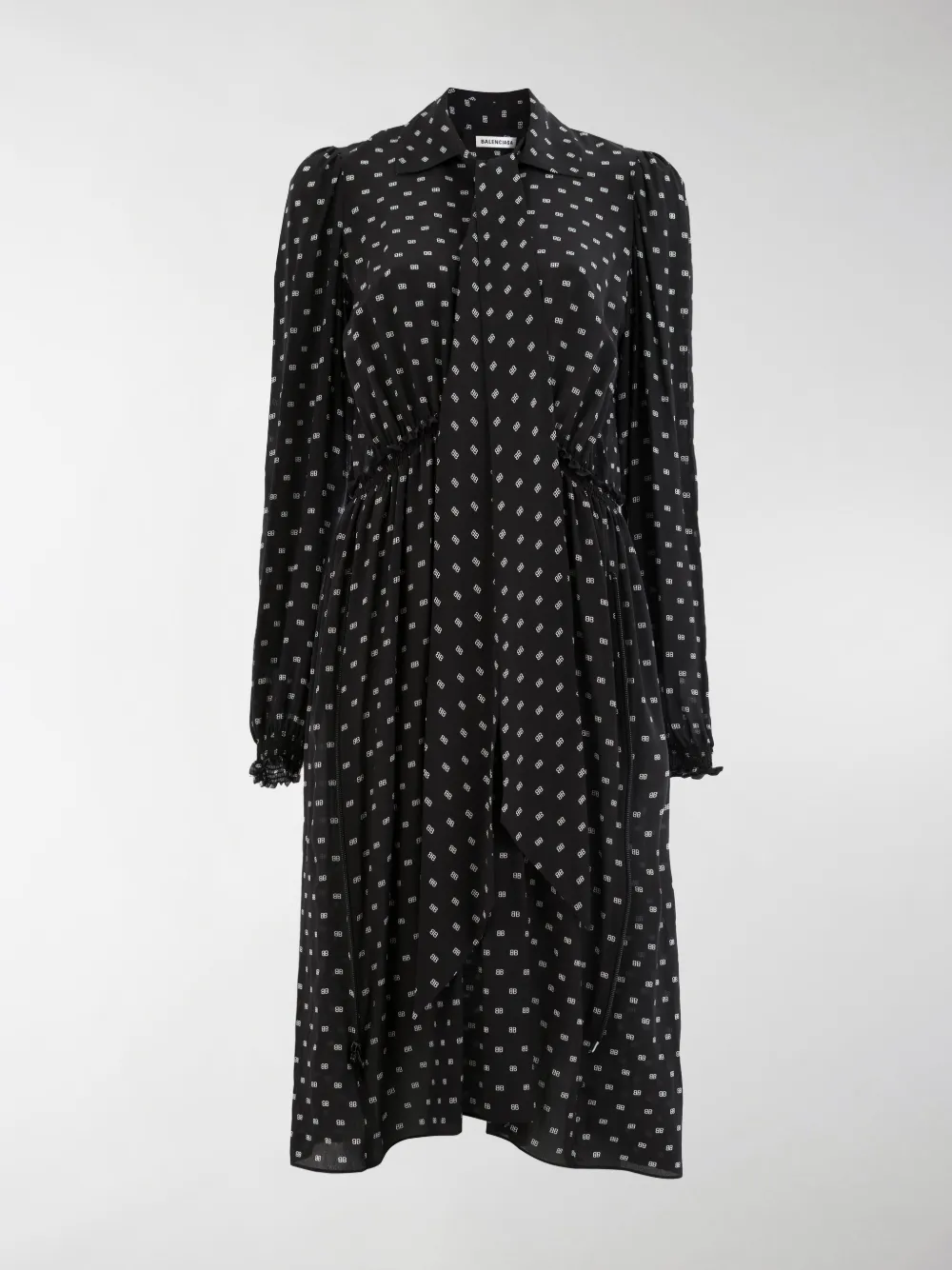 Click to view more detailed imagery on our partner's website Balenciaga Printed Logo Dress In Black