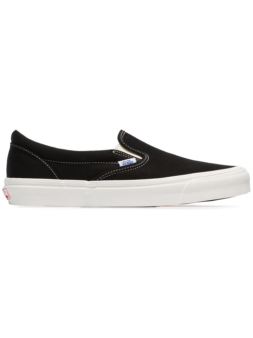 black and white OG Classic Slip-On LX cotton sneakers