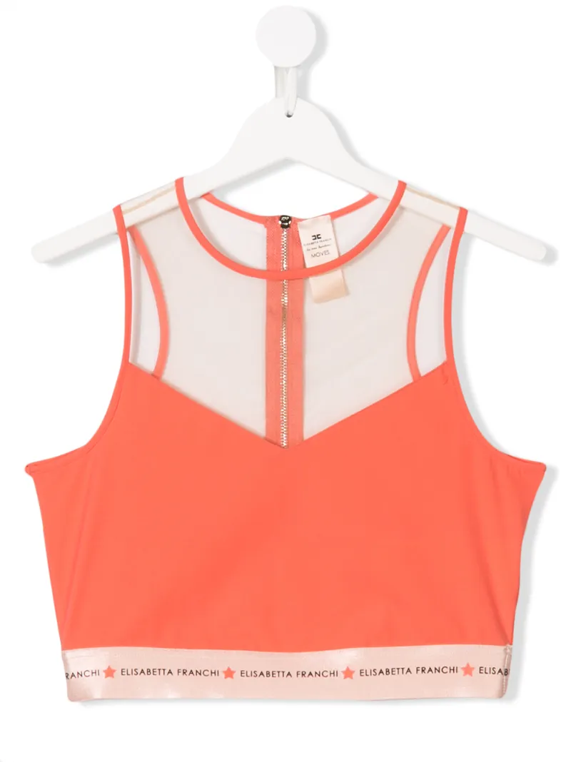 Elisabetta Franchi La Mia Bambina TEEN cropped tank top