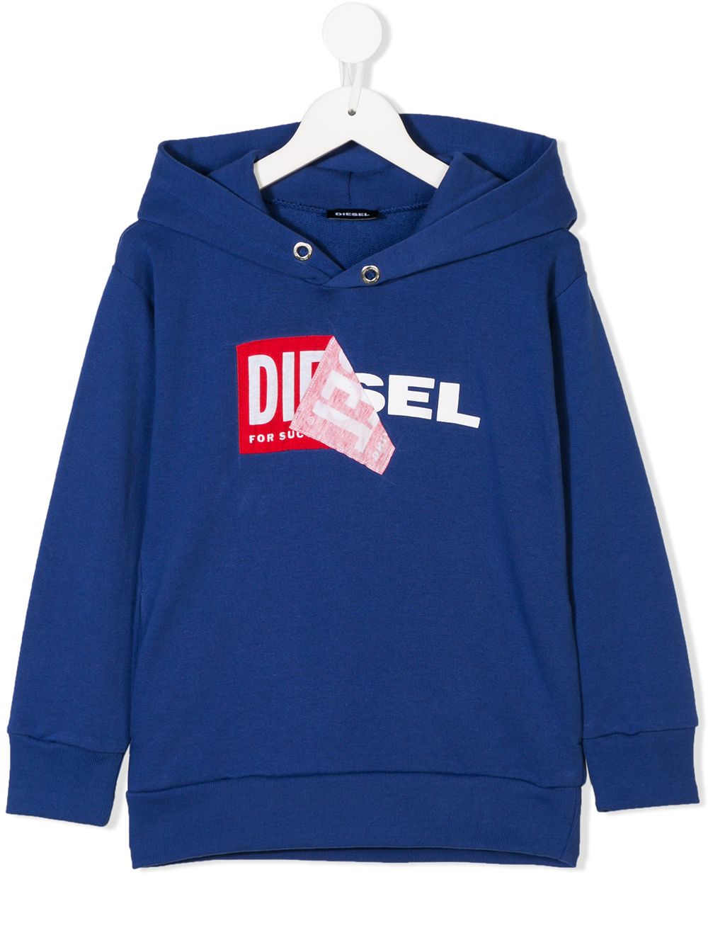 фото Diesel kids толстовка с капюшоном и принтом логотипа