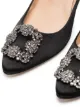Image 2 of Manolo Blahnik Hangisi 90mm appliqué satin pumps