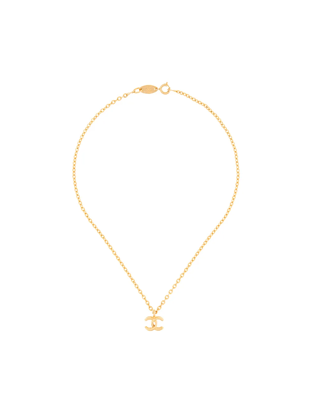 small chanel logo necklace