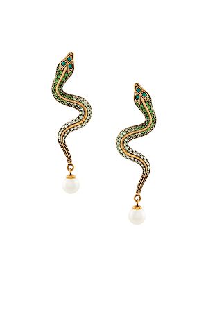 crystal snake earrings