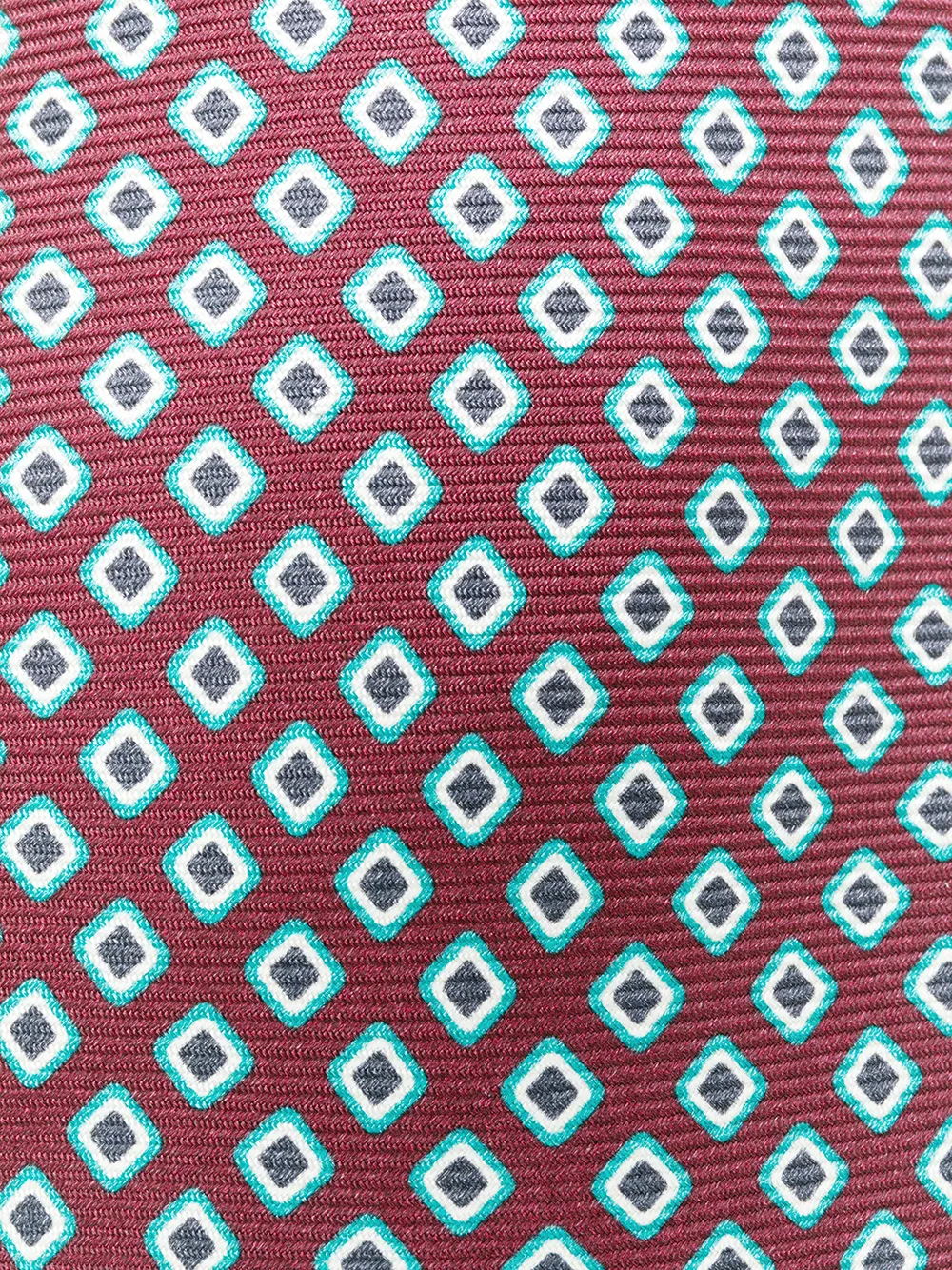 Kiton geometrische geborduurde stropdas - Rood