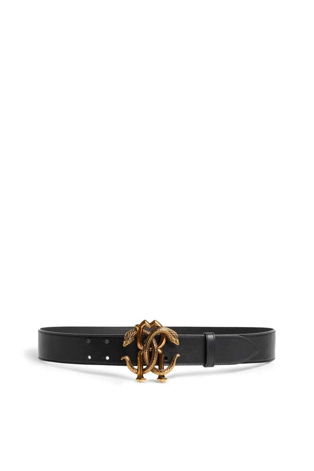 Click to view more detailed imagery on our partner's website Roberto Cavalli Rc Monogram Buckle Belt In Black