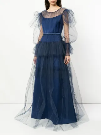 layered tulle evening dress展示图