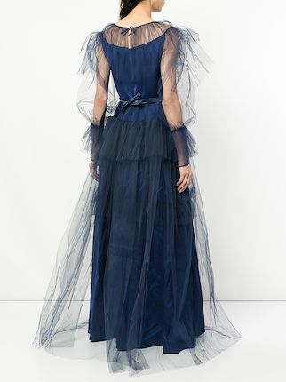 layered tulle evening dress展示图