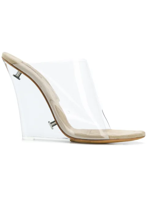 Shop Yeezy clear strap mules with 