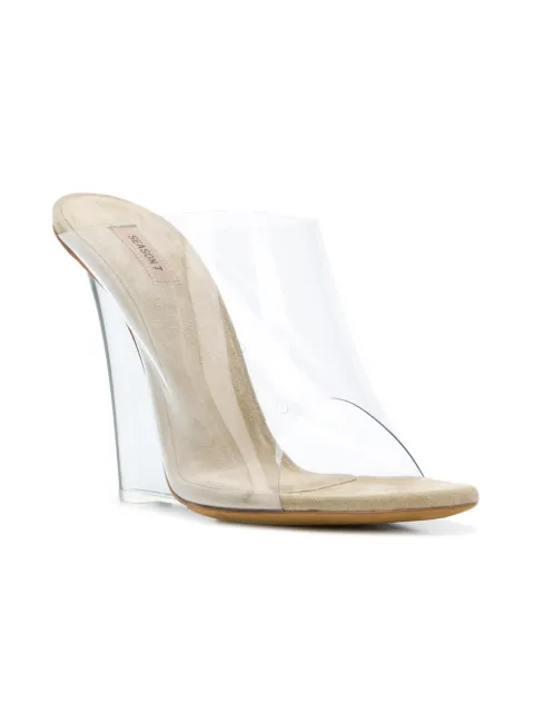 Shop Yeezy clear strap mules with 