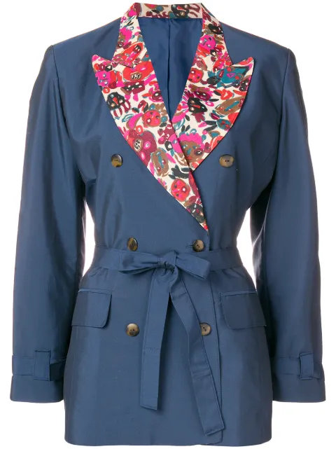 Jean Paul Gaultier Pre-Owned floral detail tied blazer