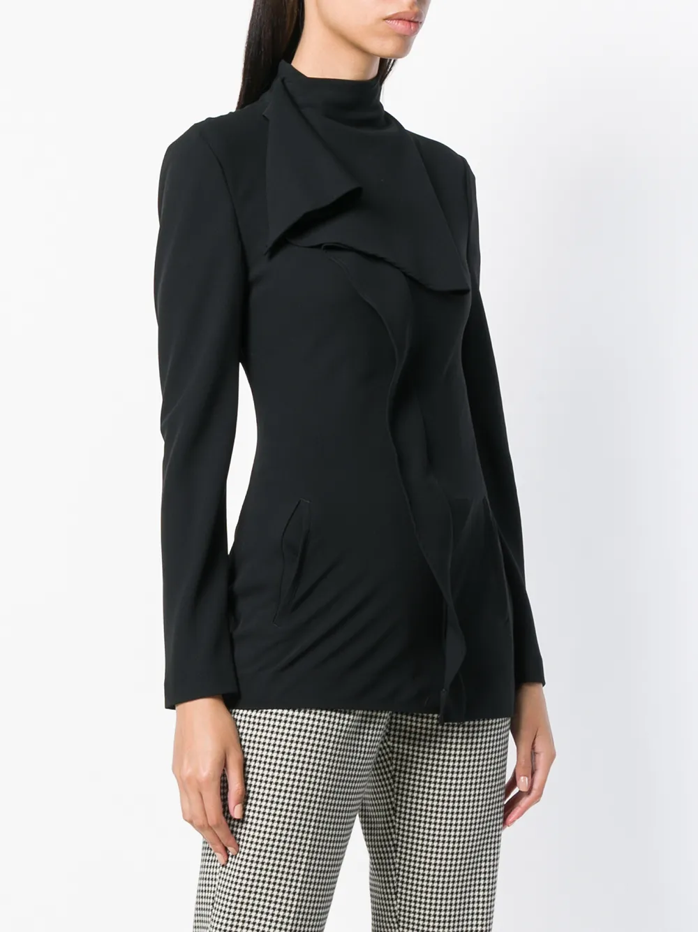 Jean Paul Gaultier Pre-Owned Diagonal Zip Jacket | Black | FARFETCH