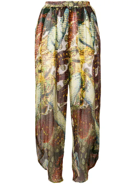 Jean Paul Gaultier Pre-Owned tapered sheer trousers