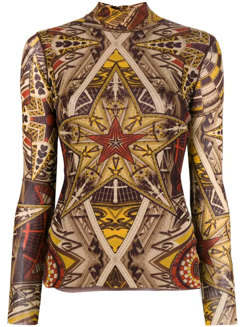 Jean Paul Gaultier Pre-Owned star print turtleneck top