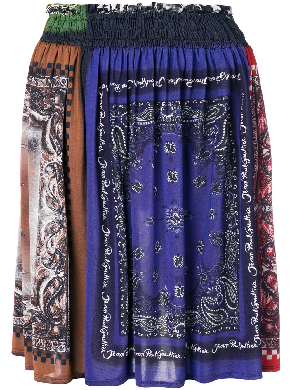 bandana print gathered skirt