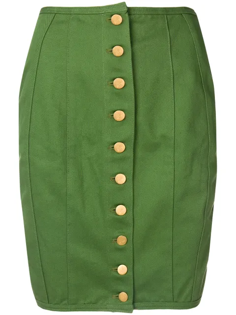 Jean Paul Gaultier Pre-Owned lace-up detailing pencil skirt
