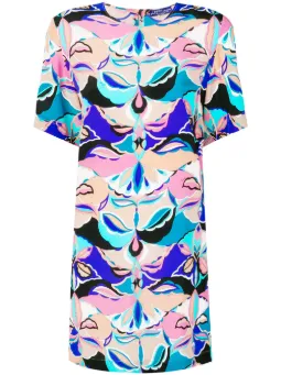 Vestido de seda estampado