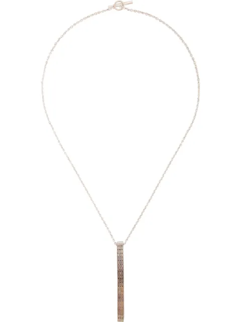 Parts of Four rectangular charm necklace