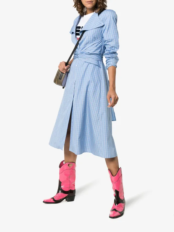 ganni pink cowboy boots