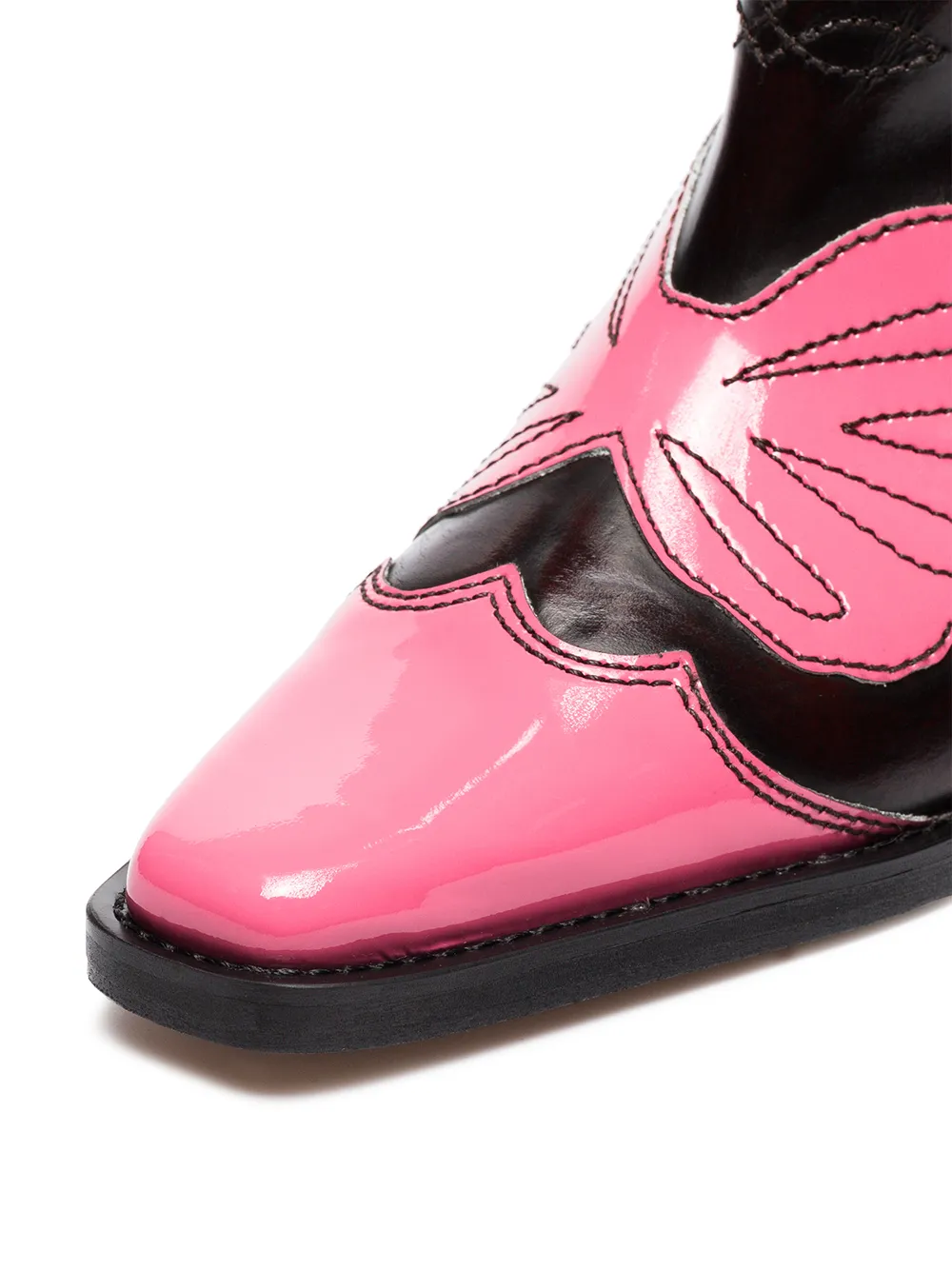 ganni pink cowboy boots