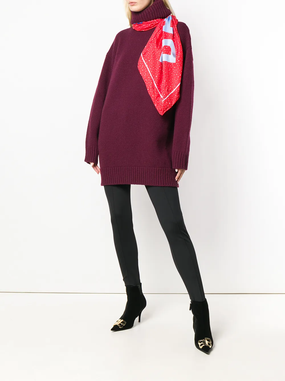 Balenciaga sweater met sjaalkraag Roze